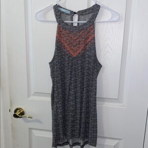 Maurices Gray and Orange High Low Tank Top